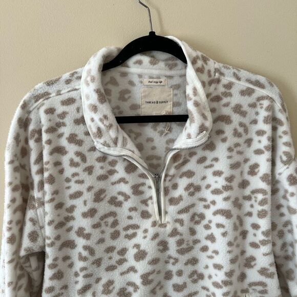 StitchFix Thread & Supply Leopard Half-Zip Jacket - Picture 6 of 7